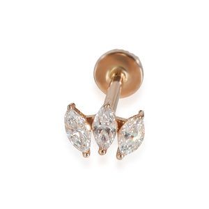 Kismet Marquise Trio Piercing Single Earring in 14k Rose Gold 0.13 CTW